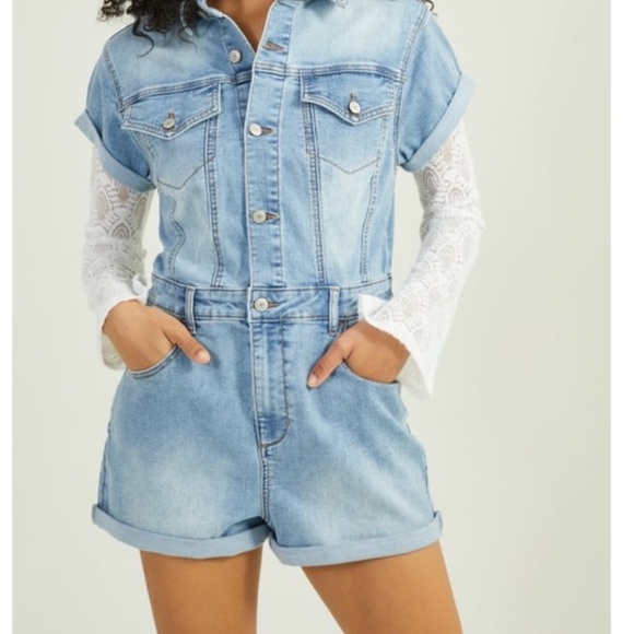 Altar’d State Skylar Denim Romper - Picture 13 of 16